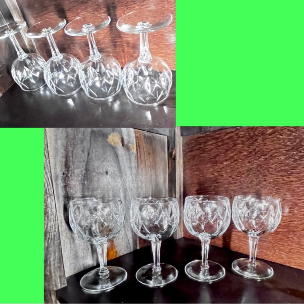 Set of 4 Vintage Water Goblets